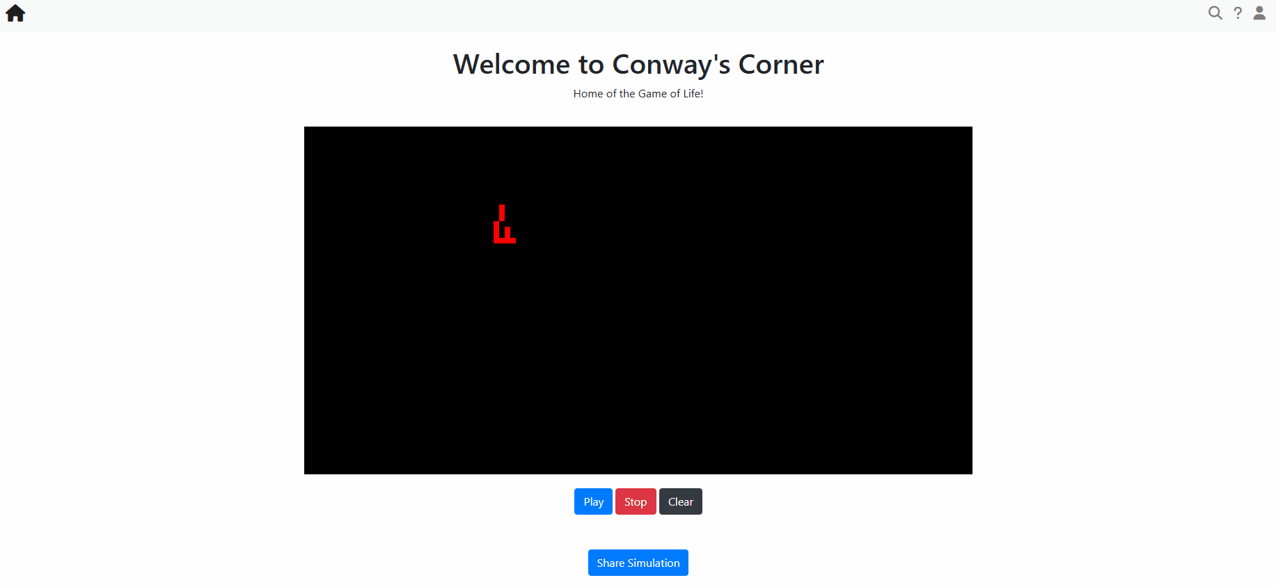 Gif of Conway's Corner Demo.